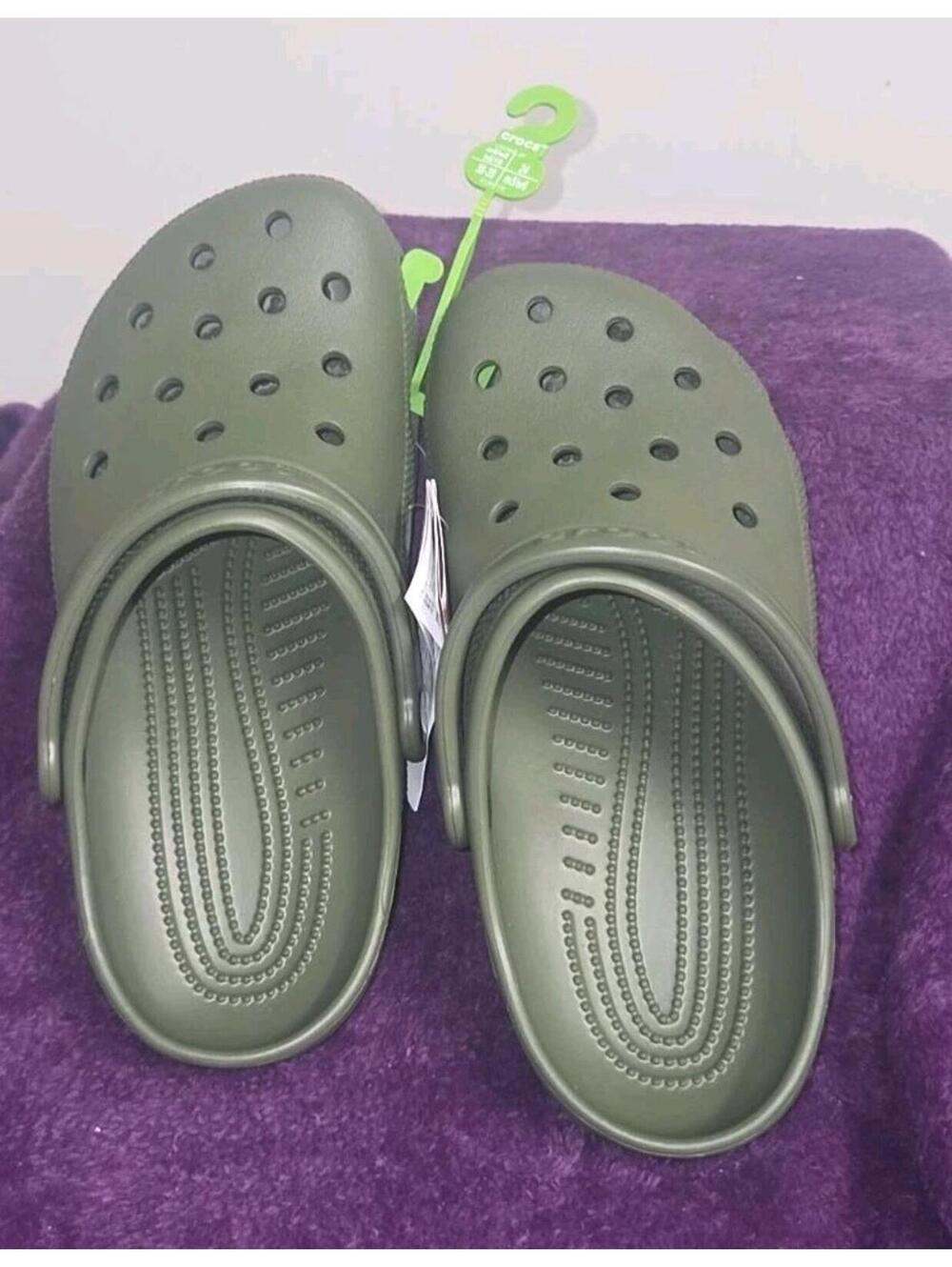 Original Crocs Classic Clog - Khaki Green - Men's 6 /Women's 8 NWT